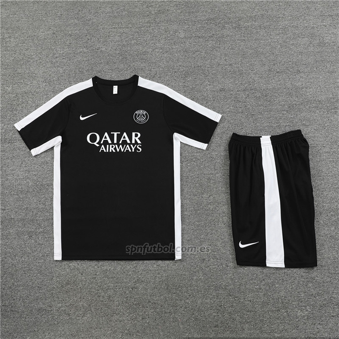 Chandal del Paris Saint-Germain Manga Corta 2023-2024 Negro - Pantalon Corto